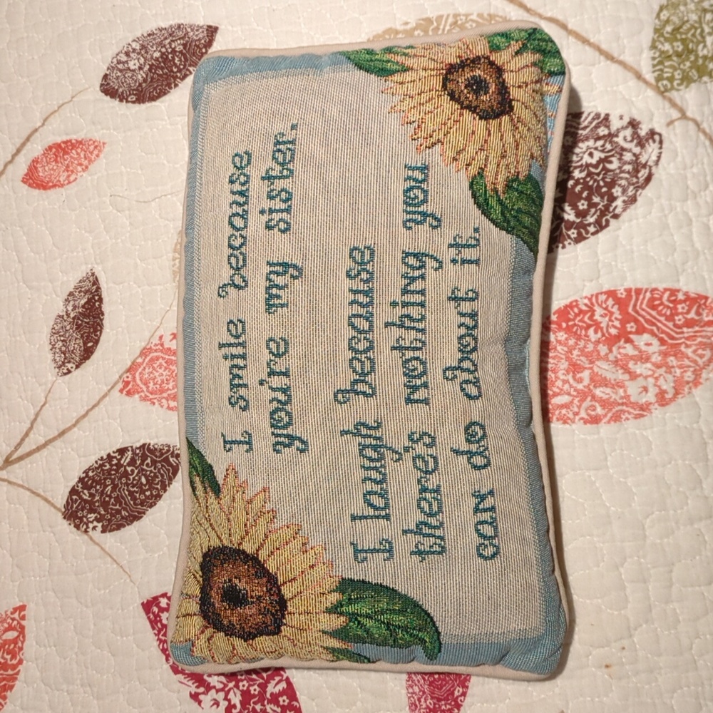 Pillow for Sister Gift sunflower 🎁